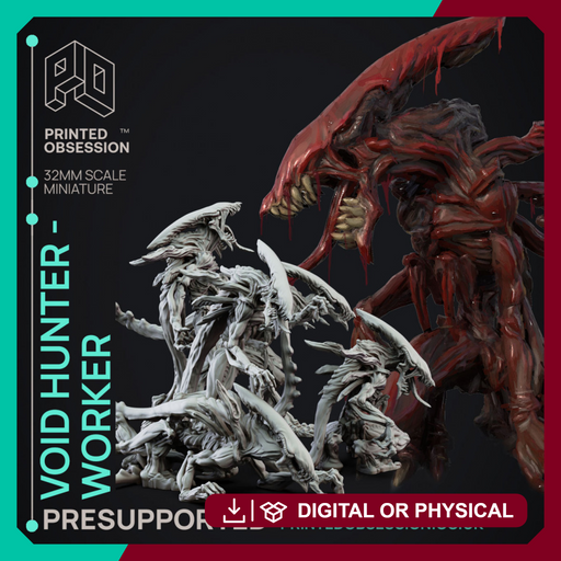 Void Hunter Workers - 5 Models - Creatures from behind the veil - PRESUPPORTED - 32mm Scale. - Only-Games