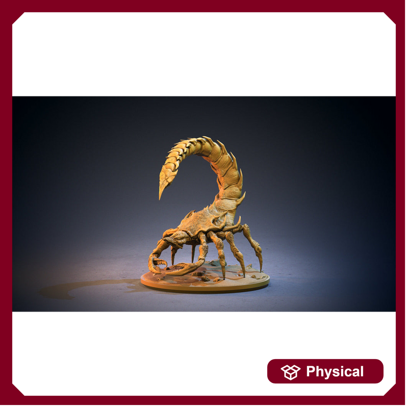 Giant Scorpion 100mm long. Available: 28mm and 32mm Scale | Heroic Scale |  - Minis - D&D 5e Desert of Desolation adventure | Clay Cyanide| - Only-Games