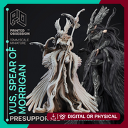 Vus - Spear Maiden to Morrigan - PRESUPPORTED - 32mm Scale - D&D - Only-Games