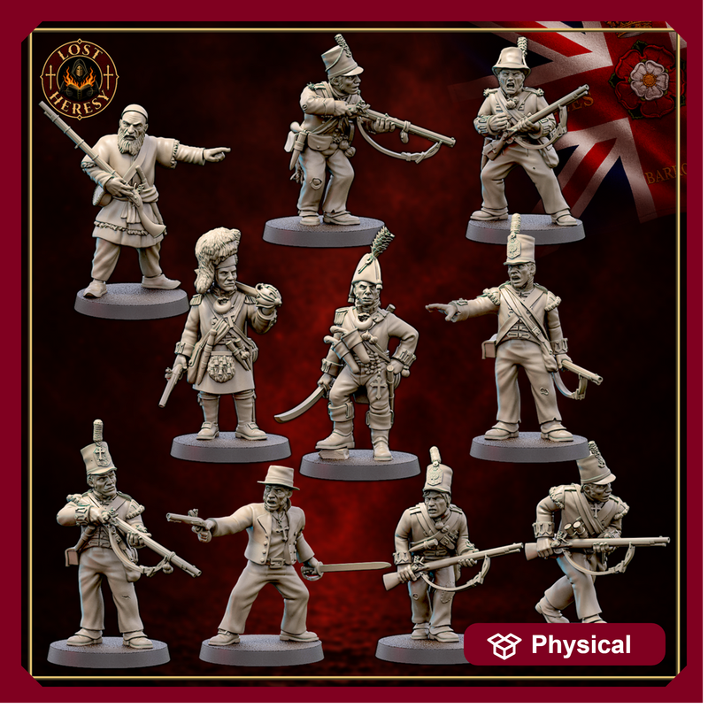 British Gothic Napoleonic 10 man squad for Silver Bayonet