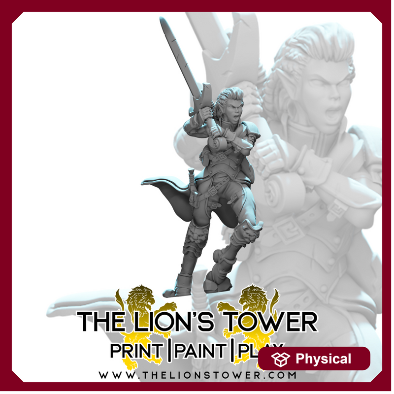 Avelira Ulafir - Half Elf Fighter (32mm scale)