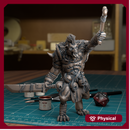 Gnoll Leader Raised Bone - Frostgrave Pathfinder - Fantasy DND - TytanTroll Miniatures