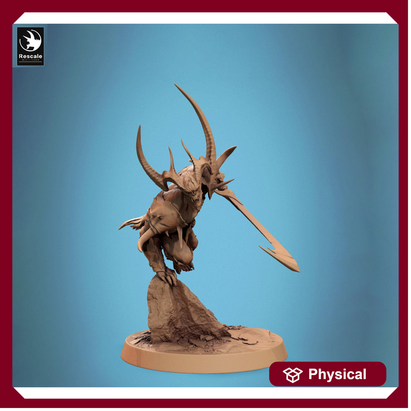 Chaos Fiend Demon, Daemon, Devils, Eldritch Horror, DnD Unpainted Miniature| 28mm proxy size,32mm ,54mm,75mm,100mm Scales Dungeons & Dragons - Only-Games