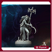 Human Female Necromancer Warlock Sorcerer Cultist | 28mm,32mm,54mm,75mm,100mm Scales| Dungeons and Dragons | Pathfinder | Archvillain Games - Only-Games