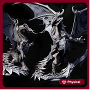 Eldar Legendary Chromatic Black Dragon (4 sizes) Unpainted Miniature | 391mm Wing Span | Resin Figurine | Dungeons and Dragons 5e Pathfinder - Only-Games