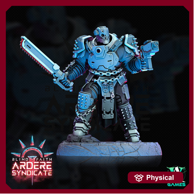 Arderite Heavy Infantry, Blind Faith, Ardere Syndicate | Sci-Fi Miniature 28mm,32mm Scales | 54mm, 75mm TALL | Resin Mini |Archvillain Games - Only-Games