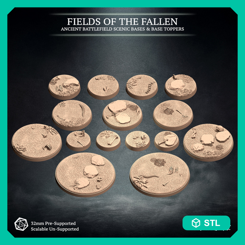 Fields of the Fallen, Ancient Battlefield Scenic Bases & Base Toppers
