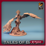 Harpy Winged Monstrosity | 28mm,32mm,54mm,75mm,100mm Scale Resin Mini | Dungeons and Dragons D&D 5e Pathfinder | Lord of the Print - Only-Games
