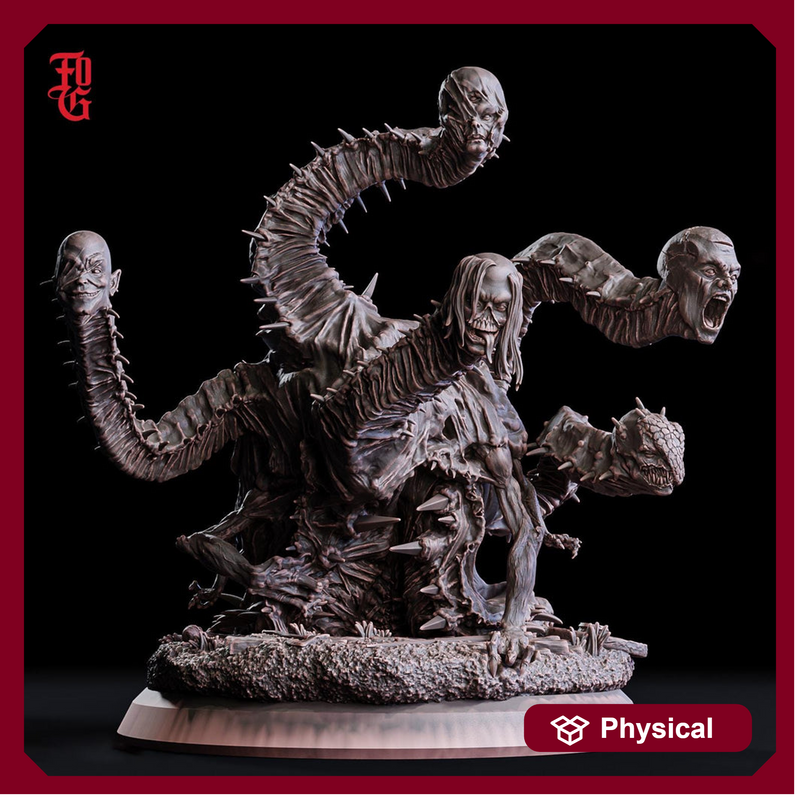 False Hydra, Monstrosity Fiend, Undead |4 sizes Medium,Large,Huge,Gargantuan| Boss Monster Mini - D&D 5e Pathfinder Figurine | Flesh of Gods - Only-Games