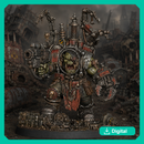 Boss Skrapper Mekkanic Supa Skrapp Armor - Sci-Fi Orc Warlord Miniature | Scrap-Tech| Original Wargaming 40mm base