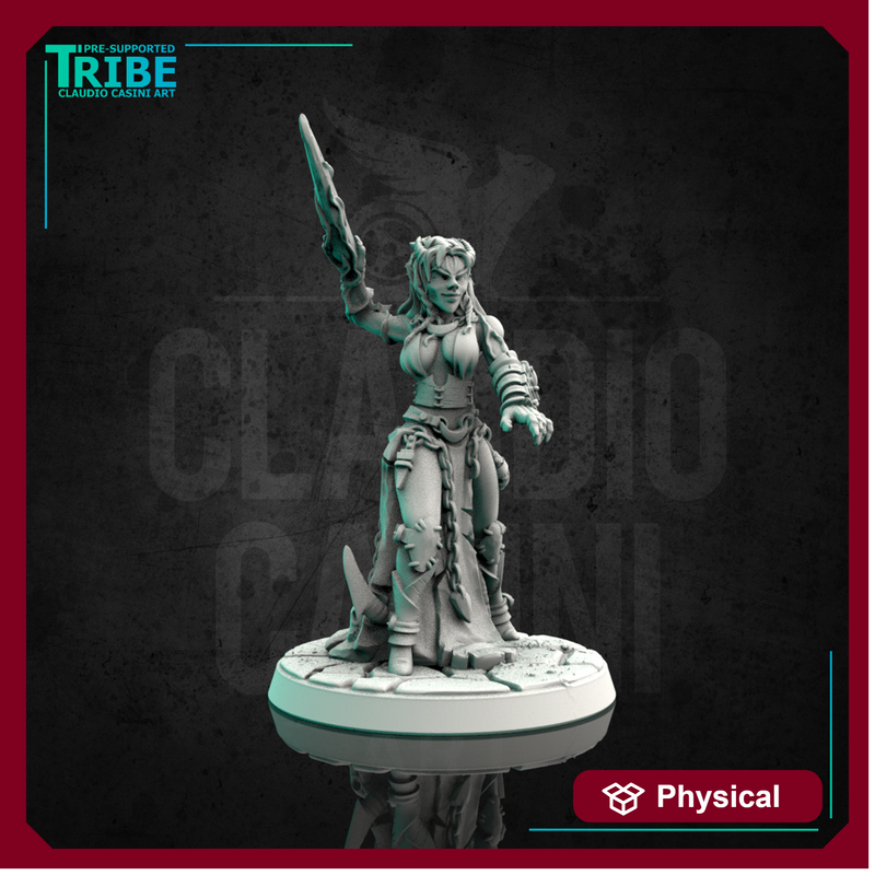 (0030) Female human elf tiefling half orc druid sorceress