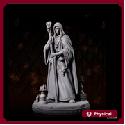 Human Male Wizard, Sorcerer, Warlock PC NPC Miniature | 28mm,32mm,54mm,75mm,100mm Scales | Dungeons and Dragons | Pathfinder | Battle Wizard - Only-Games