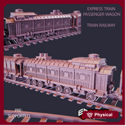 Express Train Passenger Wagon & Railway - Only-Games