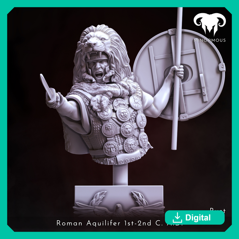 Bust - Roman Aquilifer 1st-2nd C. A.D. The Protector!