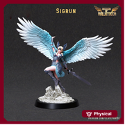 Female Valkyrie Angel Celestial Paladin Vengeance | 28mm, 32mm,54mm,75mm, 100mm Scales | Dungeons and Dragons 5e | Pathfinder | Clay Cyanide - Only-Games