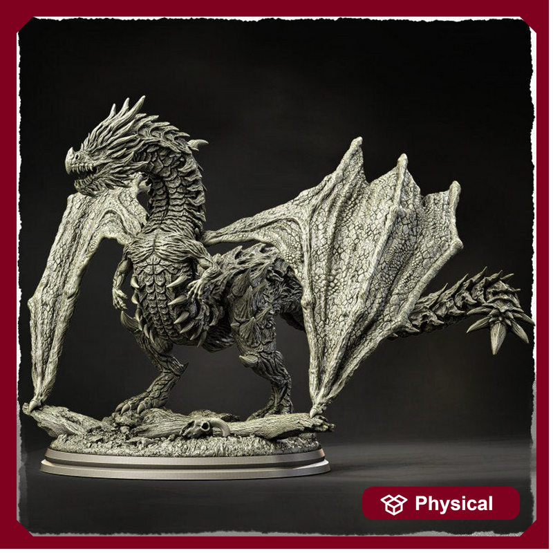 Chromatic Dragon (4 sizes) D&D Miniature |  250mm Long,  225mm Wing Span | Resin Dragon Statue | Figurine | Dungeons and Dragons 5e - Only-Games