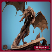 Chromatic Black Dragon (4 sizes) D&D Miniature | 200mm Wing Span, 183mm Height | Resin Figure Dungeons and Dragons 5e Pathfinder |Great gift - Only-Games