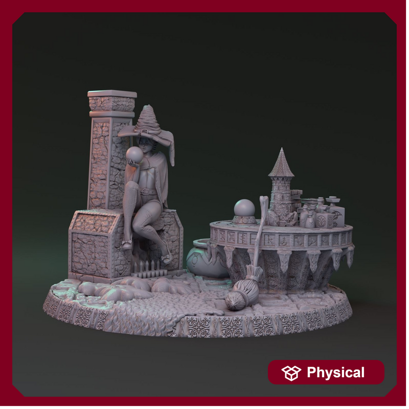 Mysterious witchcraft of Lionila - Yaleena Rauswasser diorama 32mm - Only-Games