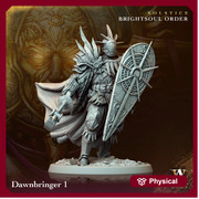 Goliath Paladin Cleric Fighter Knight Unpainted Miniature | 28mm, 32mm, 54mm,75mm, 100 Scales | Dungeons and Dragons | Pathfinder - Only-Games