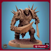Orc Fighter Barbarian Dual Swords, Half-Orc | Scales: 28mm,32mm ,,54mm,75mm,100mm  Megaboss | Dungeons & Dragons 5e |Pathfinder - Only-Games