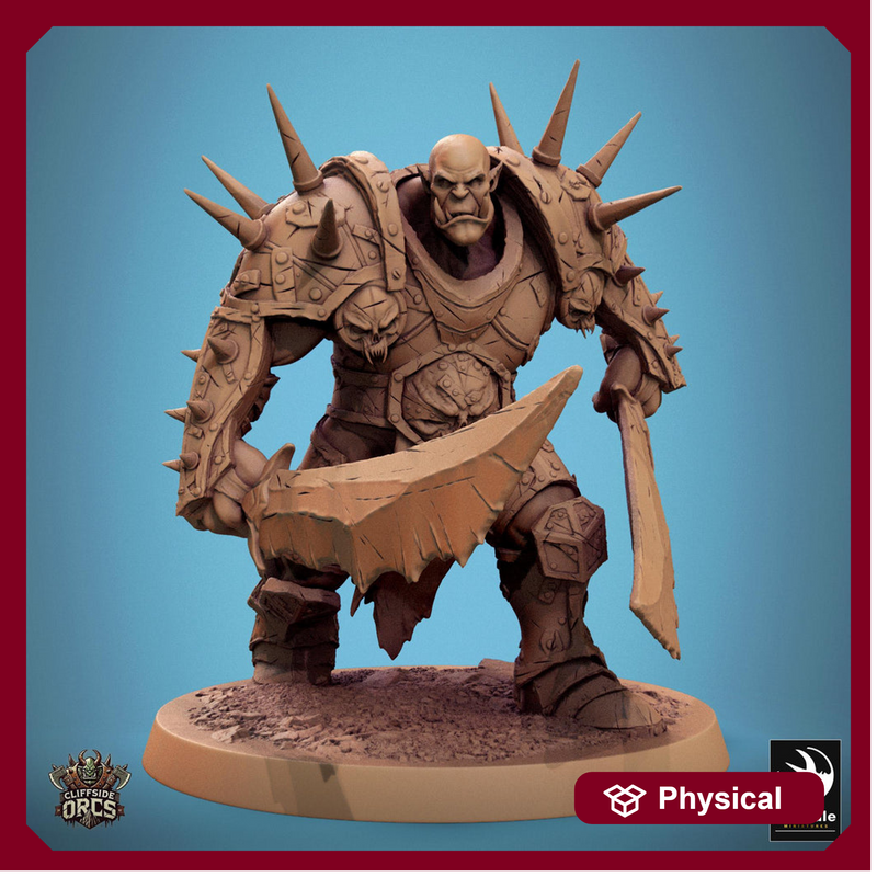 Orc Fighter Barbarian Dual Swords, Half-Orc | Scales: 28mm,32mm ,,54mm,75mm,100mm  Megaboss | Dungeons & Dragons 5e |Pathfinder - Only-Games