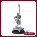 Model with spear