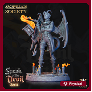 Female Tiefling Warlock Sorceress Wizard Miniature | 28mm, 32mm, 75mm Scales | Dungeons and Dragons | Pathfinder | Figure for Painting | - Only-Games