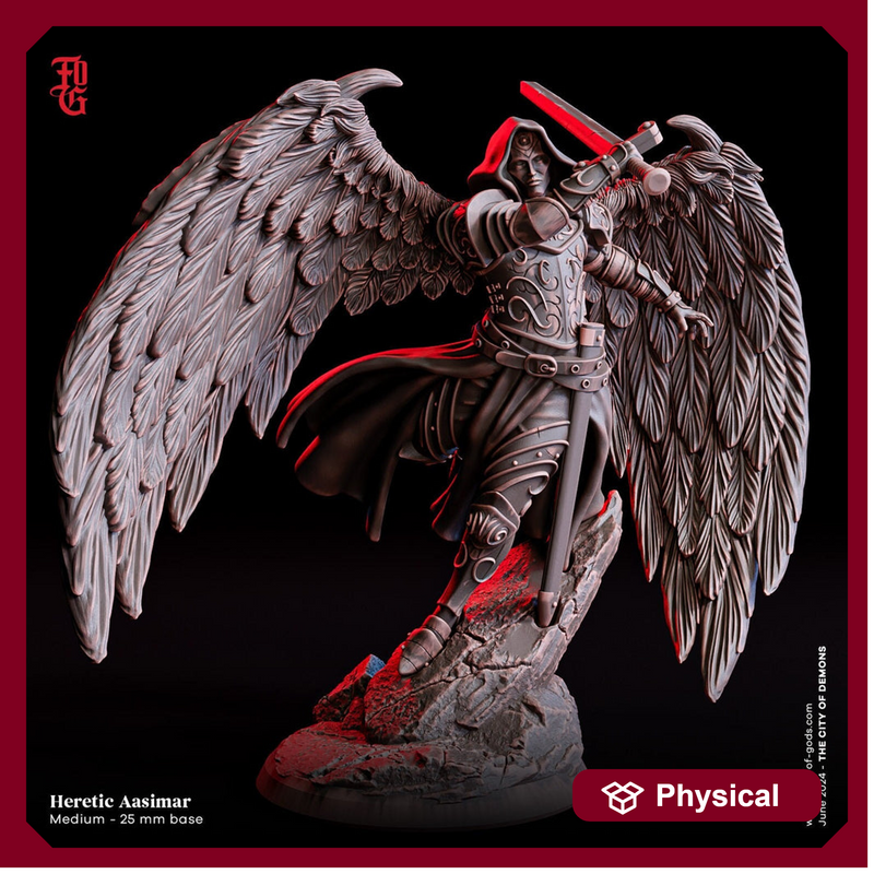 Fallen Aasimar Oathbreaker Paladin | 5 Sizes /Scale Resin Miniature Dungeons and Dragons D&D Pathfinder - Only-Games