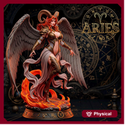 Female Angel Miniature | Aries Zodiac Sorceress NSFW Topless | UNPAINTED Resin DnD Pathfinder - Only-Games