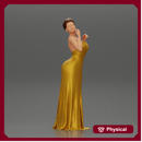 Fashion girl in a wedding dress robe posing