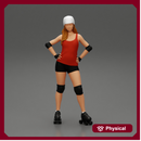 Derby girl standing posing with hands on hips