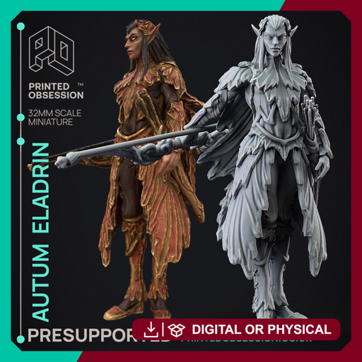Autum Eladrin - High Fay - PRESUPPORTED - 32mm Scale - Only-Games
