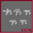Space Knights MPX Style Pistol RIGHT X10