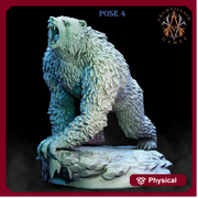 Bear miniature | Druid | Bear | Animal statue | 28mm | 32mm scale | Pathfinder | Figure for Painting | Resin | Dungeons and Dragons | rpg| - Only-Games