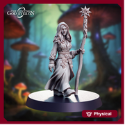 Female Gnome Illusionist, Halfling, Druid Wizard PC NPC | Resin Miniature | Dungeons & Dragons | 28mm,32mm.54mm,75mm Scales | RPG Pathfinder - Only-Games
