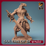 Dragonborn Fighter Ranger Barbarian | 28mm,32mm,54mm,75mm,100mm Scale Resin Mini | Dungeons and Dragons D&D 5e Pathfinder |Lord of the Print - Only-Games