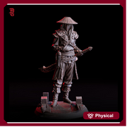 Female Fighter, Warlock Hexblade, Monk Kensai PC / NPC  | 28mm, 32mm,54mm75mm,100mm Scales | Mini D&D 5e Pathfinder Figurine | Flesh of Gods - Only-Games