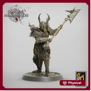 Fighter Halberd Polearm master, Oathbreaker Paladin,  Unpainted Miniature | 28mm, 32mm,75mm Scales | Dungeons and Dragons | Pathfinder | - Only-Games