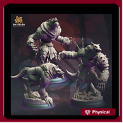 Werewolf Fighter (3 different Poses) | 28mm,32mm,54mm,75mm,100mm Scales | Resin Miniature Dungeons & Dragons | mini for painting |Pathfinder - Only-Games