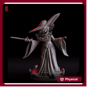 Female Wizard, Warlock, Sorcerer PC NPC | 28mm, 32mm,54mm, 75mm, 100mm Scale Resin Miniature | Dungeons and Dragons | Flesh of Gods - Only-Games
