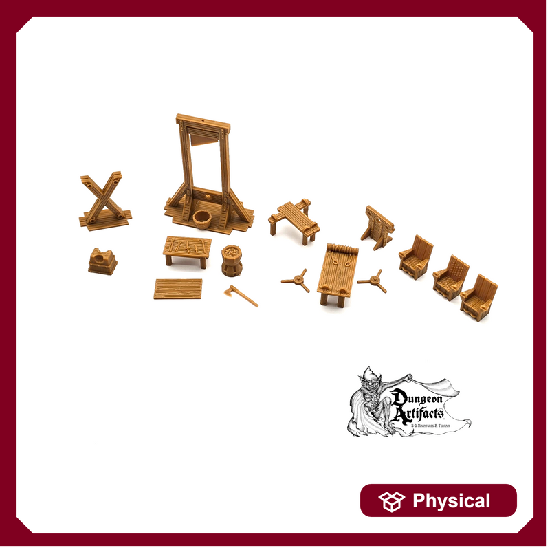Torture Chamber Accessories - 28mm 32mm Hero's Hoard Wargaming Tabletop Scatter Miniatures Terrain D&D, DnD