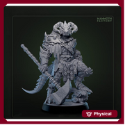 Dragonborn Barbarian, Ranger, Fighter Hammer | 28mm, 32mm,54mm, 75mm, 100mm Scale Resin Miniature | Dungeons and Dragons D&D 5e | Pathfinder - Only-Games