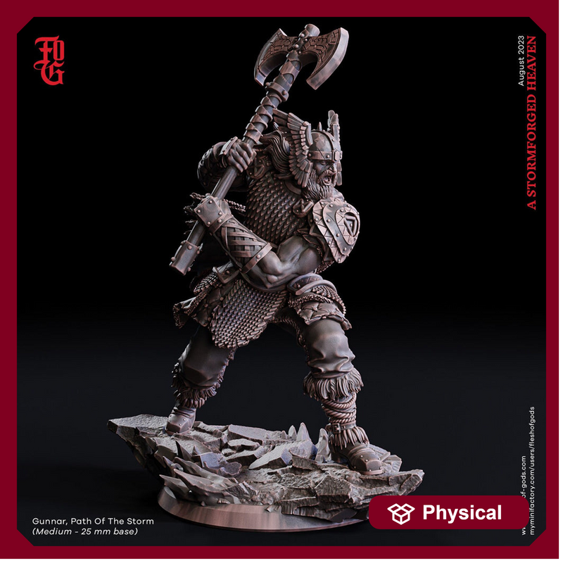 Fighter, Ranger PC / NPC  | 28mm, 32mm,54mm75mm,100mm Scales | Player Character Mini- Minis -D&D 5e Pathfinder Figurine | Flesh of Gods - Only-Games