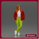 woman standing stylishly hands in pockets striking pose