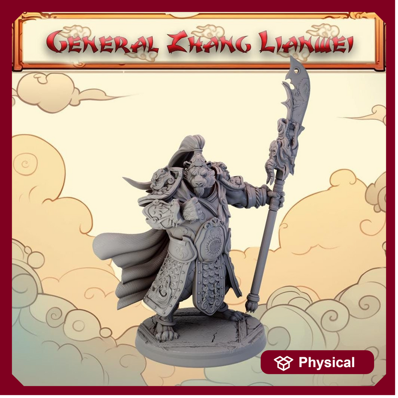 TigerFolk Fighter Polearm Battle Master, Paladin, Leonin, Tabaxi  | 28mm,32mm,54mm,75mm,100mm Scales| Dungeons and Dragons D&D 5e Pathfinder - Only-Games