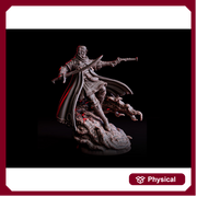 Human Gunslinger Fighter Miniature | Sword and Pistol Warrior | UNPAINTED Resin - Only-Games