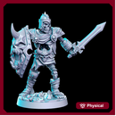 Skeleton Warrior with sword and shield - 32mm - DnD