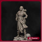 Female Rogue Swashbuckler Pirate PC / NPC Unpainted Miniature | 28mm,32mm,54mm,75mm,100mm, 140mm Scales | D&D 5e, Pathfinder TTRPG| Nerikson - Only-Games