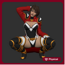 Glamorous Ace Pilot Coyote Morgan - Squatting Pinup