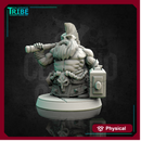 (0119) Male dwarf barbarian warrior with two hammers